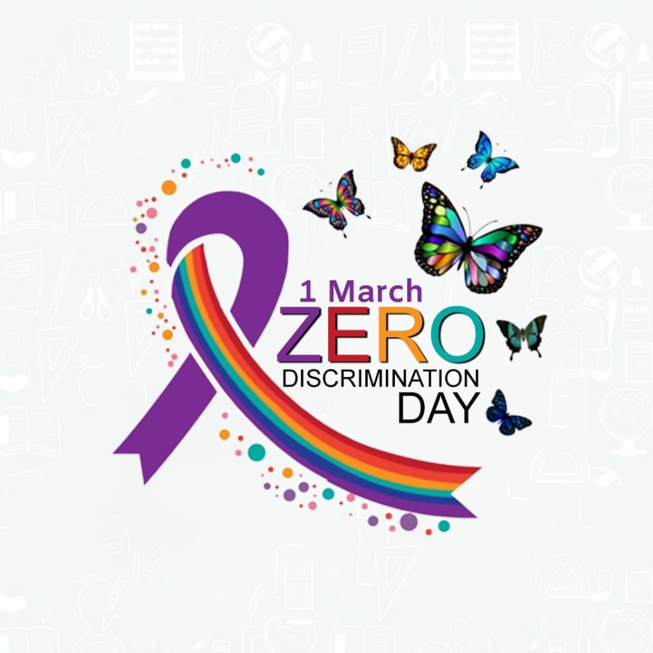 Zero Discrimination Day : 1 March | download Poster, Status and Social Media Post Free 4 Zero Discrimination Day Free Poster